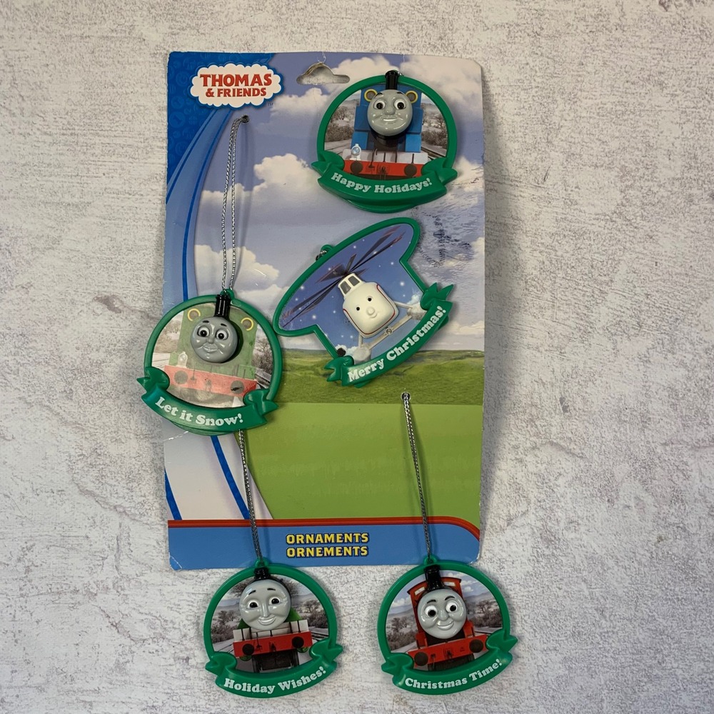 Thomas & Friends Christmas Ornaments‎ Set of 5 New on Card 2014